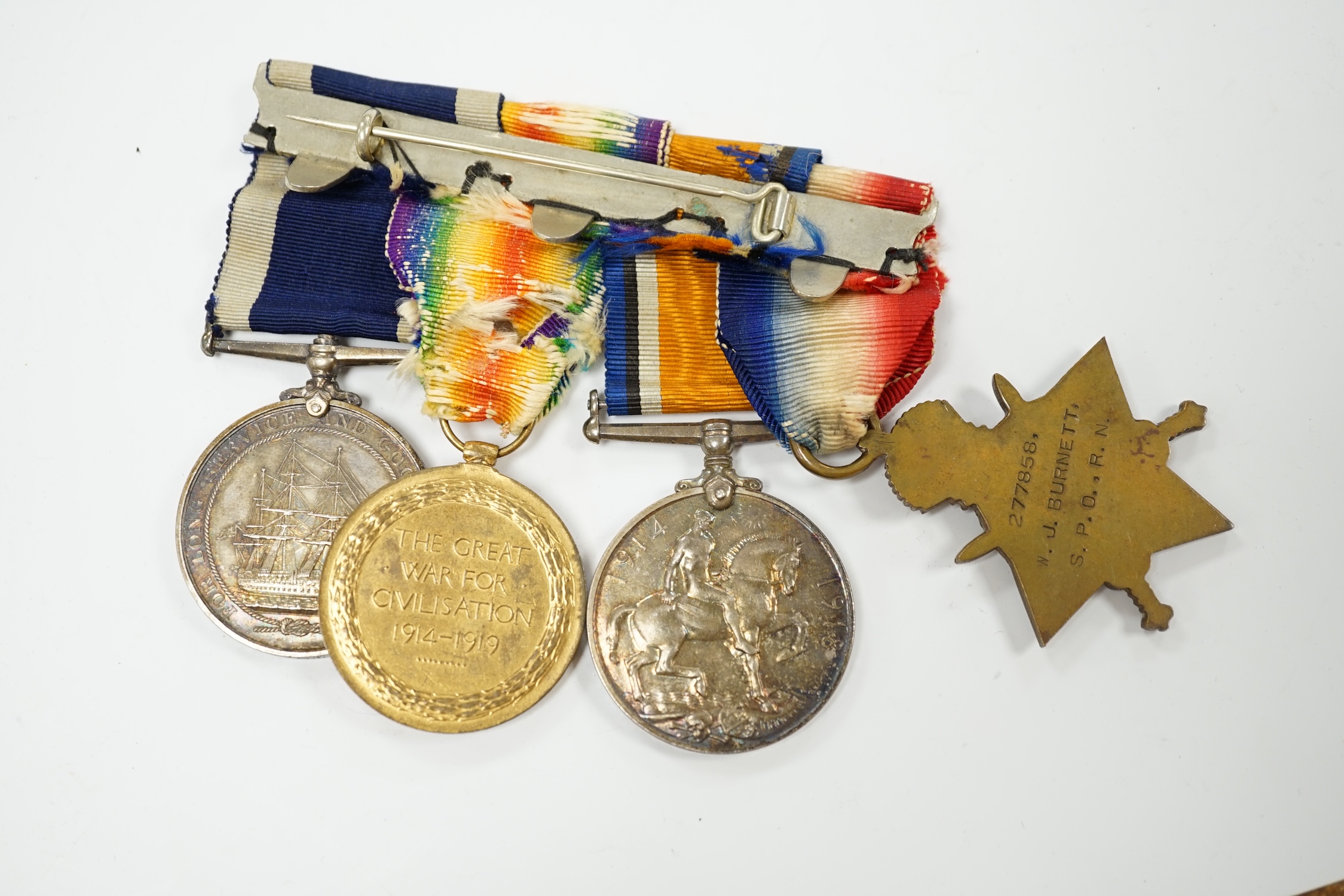 Two First World War medal groups; a military medal group awarded to Pte. H.S. Cribb, 23rd Northumberland Fusiliers, comprising; the Military Medal for Bravery in the Field, the Special Constabulary Medal, the War Medal a